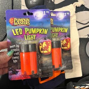 Two LED Pumpkin Lights NWT